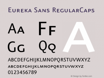 Eureka Sans RegularCaps Version 004.301图片样张