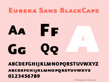 Eureka Sans BlackCaps Version 004.301图片样张