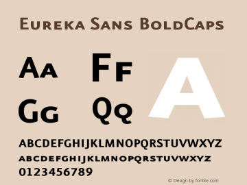 Eureka Sans BoldCaps Version 004.301图片样张
