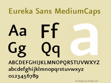 Eureka Sans MediumCaps Version 004.301图片样张