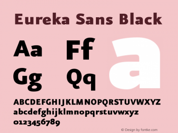 Eureka Sans Black Version 004.301图片样张