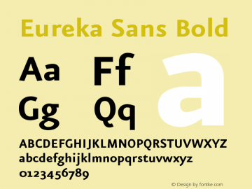 Eureka Sans Bold Version 004.301图片样张