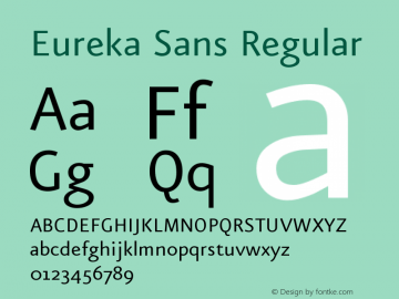 Eureka Sans Regular Version 004.301图片样张