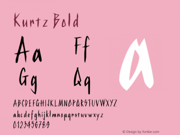 Kurtz Bold Rev. 003.000 Font Sample