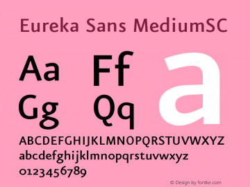 Eureka Sans MediumSC Version 004.301图片样张