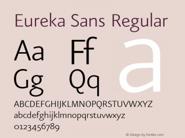 Eureka Sans Regular 004.301图片样张