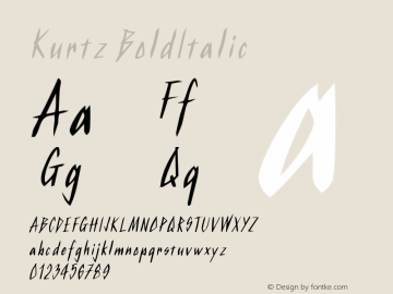 Kurtz BoldItalic Rev. 003.000图片样张