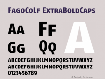 FagoCoLf ExtraBoldCaps Version 001.000图片样张