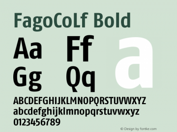 FagoCoLf Bold Version 001.000图片样张