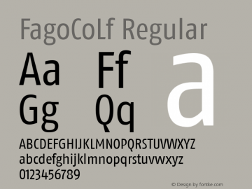 FagoCoLf Regular Version 001.000图片样张