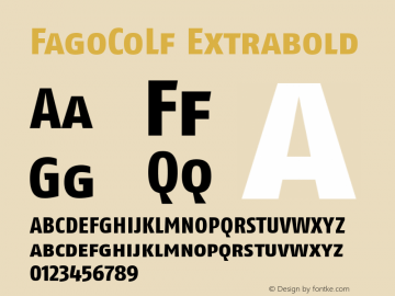 FagoCoLf Extrabold Version 001.000图片样张