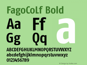 FagoCoLf Bold Version 001.000图片样张