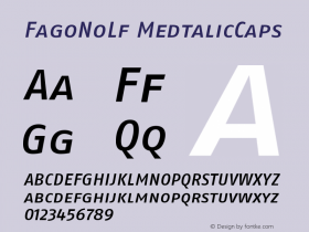 FagoNoLf MedtalicCaps Version 001.000 Font Sample