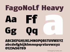 FagoNoLf Heavy Version 001.000 Font Sample