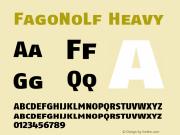FagoNoLf Heavy Version 001.000 Font Sample