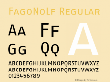 FagoNoLf Regular Version 001.000 Font Sample