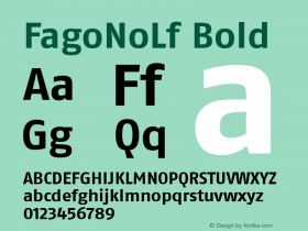 FagoNoLf Bold 001.000 Font Sample