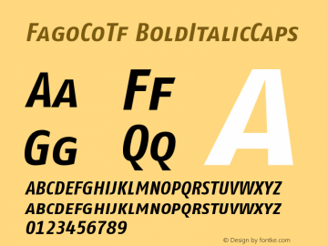 FagoCoTf BoldItalicCaps Version 001.000图片样张