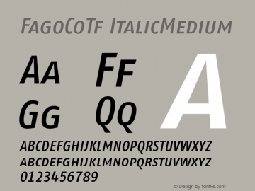 FagoCoTf ItalicMedium Version 001.000图片样张