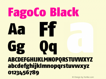 FagoCo Black Version 001.000 Font Sample