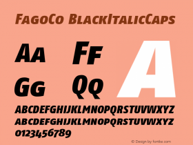 FagoCo BlackItalicCaps Version 001.000图片样张