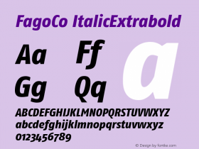 FagoCo ItalicExtrabold Version 001.000图片样张