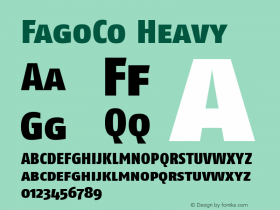 FagoCo Heavy Version 001.000 Font Sample