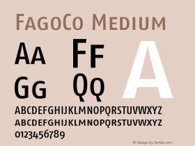 FagoCo Medium Version 001.000 Font Sample