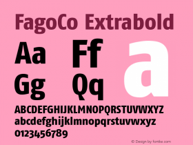 FagoCo Extrabold Version 001.000 Font Sample