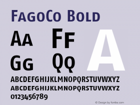 FagoCo Bold Version 001.000 Font Sample