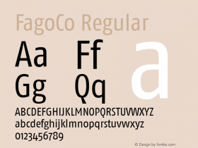 FagoCo Regular Version 001.000 Font Sample