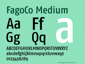 FagoCo Medium 001.000 Font Sample