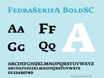 FedraSerifA BoldSC Version 001.000 Font Sample