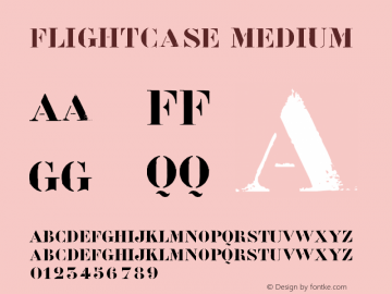 Flightcase Medium Version 001.000 Font Sample
