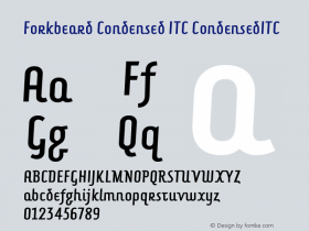 Forkbeard Condensed ITC CondensedITC Version 001.001 Font Sample