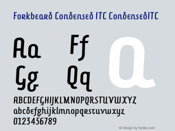 Forkbeard Condensed ITC CondensedITC Version 001.001图片样张