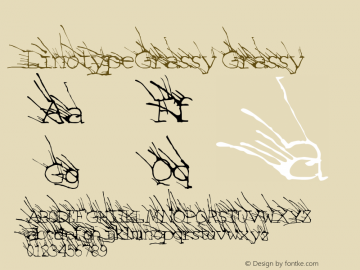 LinotypeGrassy Grassy Version 001.001图片样张