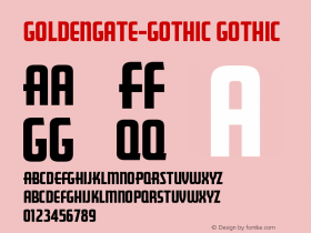 GoldenGate-Gothic Gothic Version 001.000图片样张