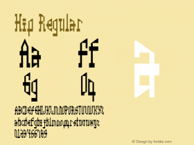 Hip Regular Version 001.001 Font Sample