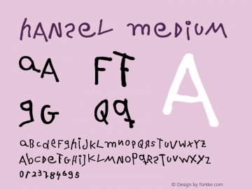 Hansel Medium Version 001.000 Font Sample