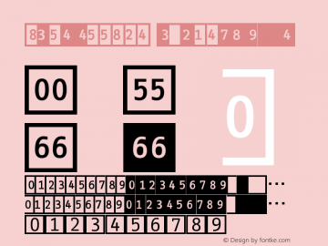 InfoOffice NumbersTwo Version 001.000 Font Sample