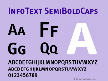 InfoText SemiBoldCaps Version 001.000图片样张