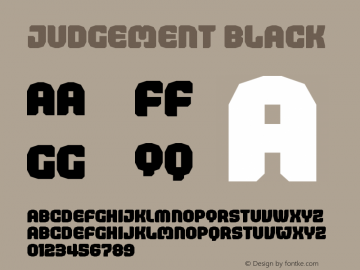 Judgement Black Version 001.000 Font Sample