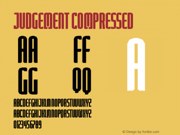 Judgement Compressed Version 001.000 Font Sample