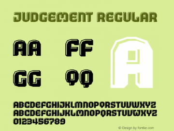 Judgement Regular 001.000 Font Sample