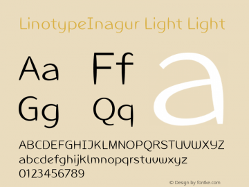 LinotypeInagur Light Light Version 005.000图片样张