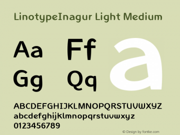 LinotypeInagur Light Medium Version 005.000 Font Sample