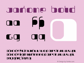 Jakone Bold Version 001.000 Font Sample