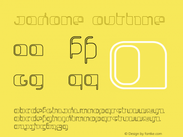 Jakone Outline Version 001.000 Font Sample