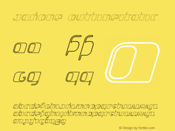 Jakone OutlineItalic Version 001.000图片样张